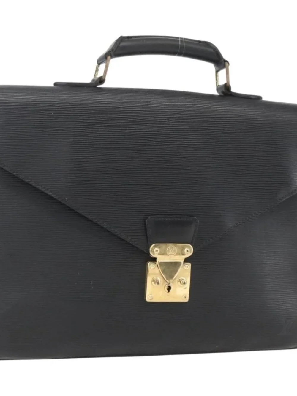 LOUIS VUITTON Epi ServietteConseiller Business Bag Black M54422 LV Auth ka1353